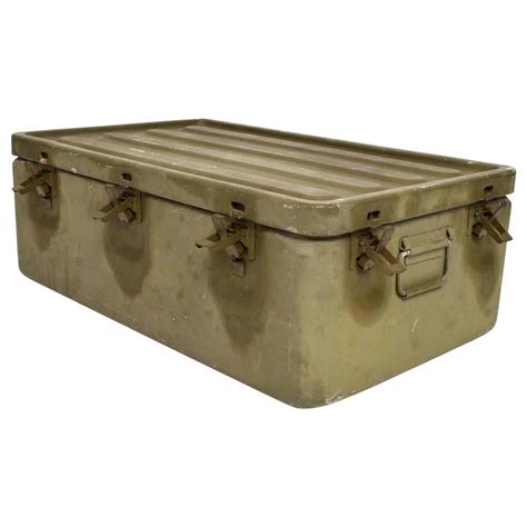 vintage military metal box|large waterproof storage box military.